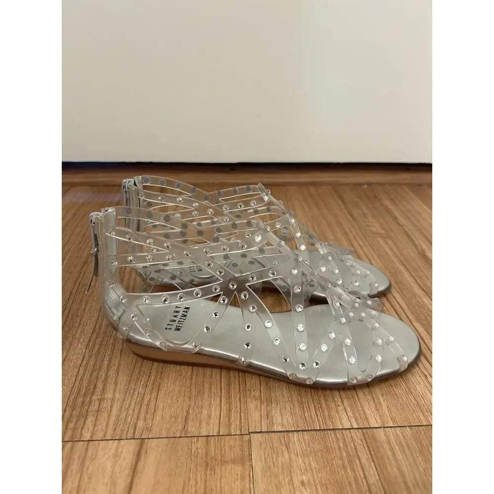 Stuart Weitzman Jelly Sandals 5.5 YKK Made In Italy